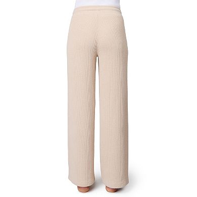 Free Country Women's Ripple Knit Long Wide Leg Pant