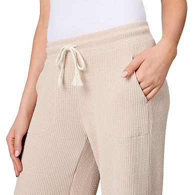 Free Country Women's Ripple Knit Long Wide Leg Pant
