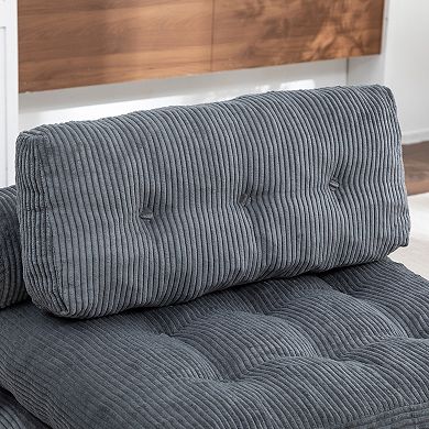 Folding Sofa Bed with Head & Lumbar Pillow, 3-in-1 Convertible Sofa Bed Chair for Apartment&Bedroom