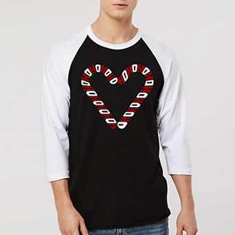 Candy Canes - Men's Raglan Baseball Word Art T-Shirt