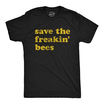 Mens Save The Freakin Bees T shirt Funny Beekeeper Honeybee Kind Gift Graphic