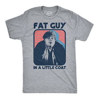 Mens Funny T Shirts Fat Guy In A Little Coat Sarcastic Chris Farley Joke Tee For Men