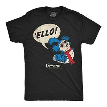 Mens Funny T Shirts Ello Worm Jim Henson's Labyrinth Movie Tee For Men