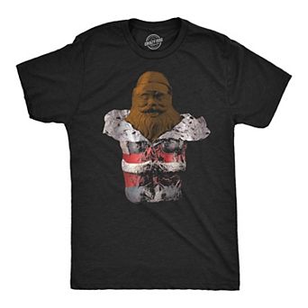Mens Funny T Shirts Chocolate Santa Foil Sarcastic Christmas Graphic Novelty Tee For Men