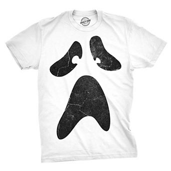 Mens Funny T Shirts Giant Ghost Face Sarcastic Halloween Graphic Novelty Tee For Men