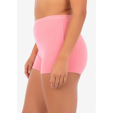 Comfort Choice Plus Size Soft Cotton Brief/Boy Short 4-Pack