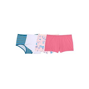 Comfort Choice Plus Size Soft Cotton Brief/Boy Short 4-Pack