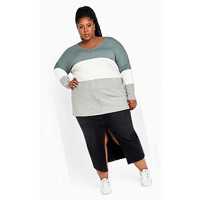 Avenue Women's Plus Size Sadie Colorblock Sweater
