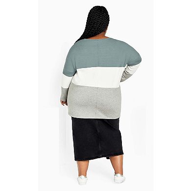 Avenue Women's Plus Size Sadie Colorblock Sweater