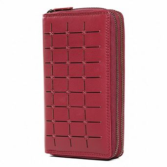 ZUQIETA Leather RFID Wallet Women Handcrafted Genuine Multiple Compartments Bifold