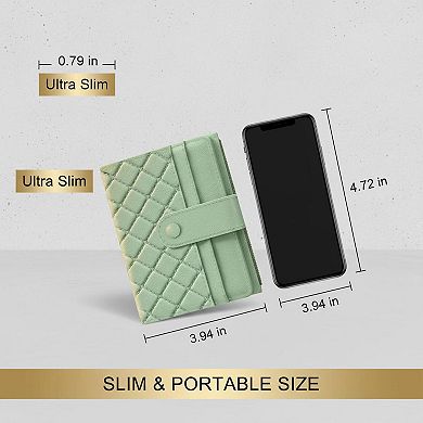 ZUQIETA RFID Slim Small Leather Wallet Credit Card Holder with ID Window & Zipper Pocket