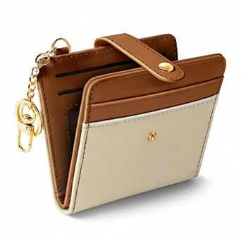 ZUQIETA Small Womens RFID Blocking Bifold Wallet Floral Pattern PU Leather Credit Card Purse
