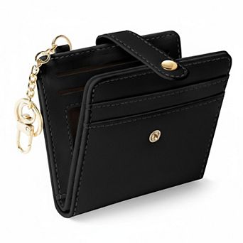 ZUQIETA Small Womens RFID Blocking Bifold Wallet Floral Pattern PU Leather Credit Card Purse