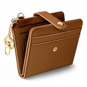 ZUQIETA Small Womens RFID Blocking Bifold Wallet Floral Pattern PU Leather Credit Card Purse