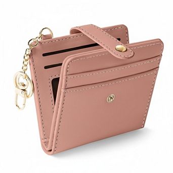 ZUQIETA Small Womens RFID Blocking Bifold Wallet Floral Pattern PU Leather Credit Card Purse