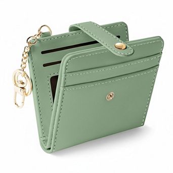 ZUQIETA Small Womens RFID Blocking Bifold Wallet Floral Pattern PU Leather Credit Card Purse