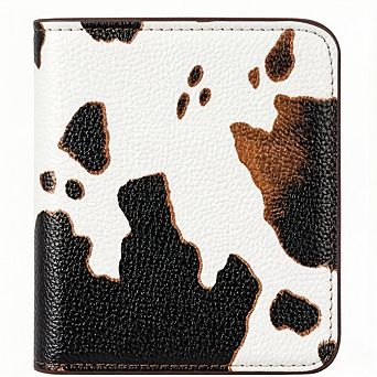 ZUQIETA Women RFID Blocking Bifold Wallet Cute Leather Slim Card Holder ID Window