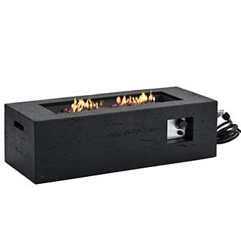 Merax Outdoor Rectangular Propane Fire Pit, 41.9 ''MGO Patio Heater with Stainless Steel Burner