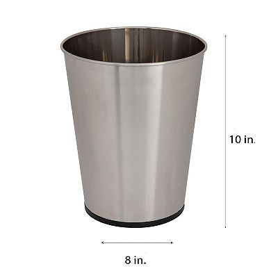 KSIZUIS Stainless Steel 5 Liter Round Open Top Small Trash Can for Bathroom & Office