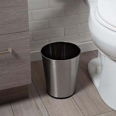KSIZUIS Stainless Steel 5 Liter Round Open Top Small Trash Can for Bathroom & Office