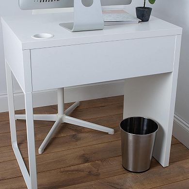 KSIZUIS Stainless Steel 5 Liter Round Open Top Small Trash Can for Bathroom & Office