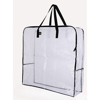 Great Ambitions 5 Pack 30 Inch Wreath Storage Bags - Clear Garland Organizer for Moving & College