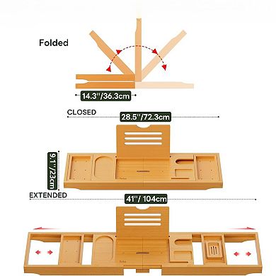 KSIZUIS Expandable Bathtub Tray Caddy
