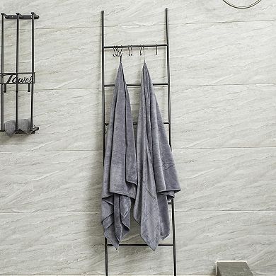 Microfiber Bath Towel 2 Pack(30" x 60"), Oversized Thick Towels, Use for Sports, Travel