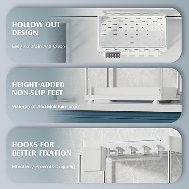Great Ambitions 2-Pack Under Sink Organizer, Adjustable 2-Tier Sliding Cabinet Storage, White