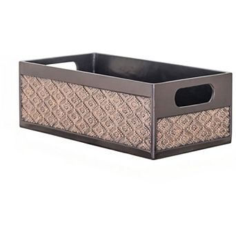 KSIZUIS Decorative Brown Toilet Paper Storage Basket - Modern Bathroom Counter & Tank Organizer