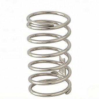 KSIZUIS Stainless Steel Spring-Shaped Toothbrush & Makeup Brush Holder - Silvery