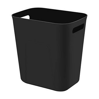 KSIZUIS Black 3.5 Gallon Plastic Trash Can for Bathroom, Kitchen & Office Use