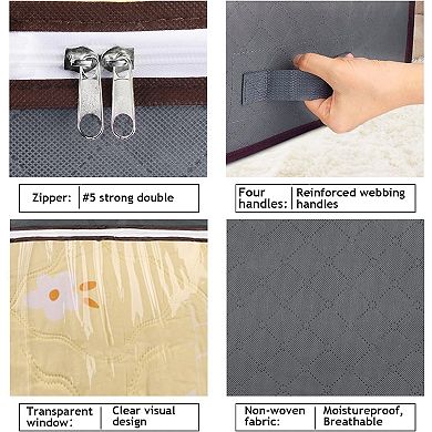 90L Under Bed Storage Containers, 6 Pack Underbed Closet Storage Organizer System, Moving Bags
