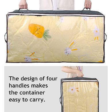 90L Under Bed Storage Containers, 6 Pack Underbed Closet Storage Organizer System, Moving Bags