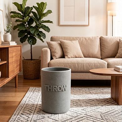 KSIZUIS Embossed Resin Countertop Wastebasket for Home