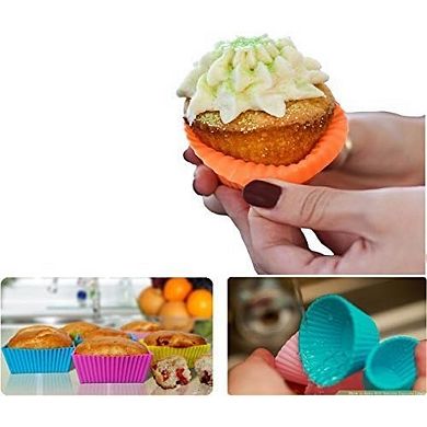 36 Pack Silicone Cupcake Liners Muffin Baking Cups Liners Reusable Non