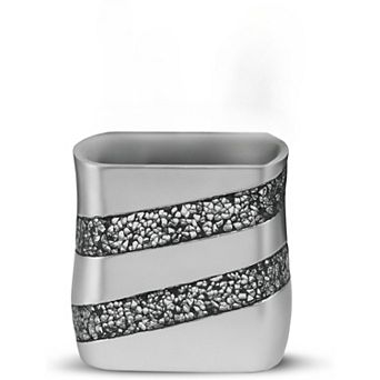 KSIZUIS Silver Mosaic Family Toothbrush & Toothpaste Holder with Large Opening for Bathroom