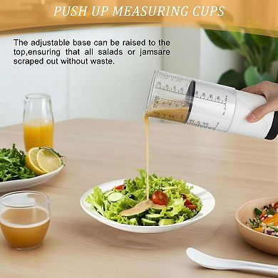 Adjustable measuring cup set for liquids and dry ingredients