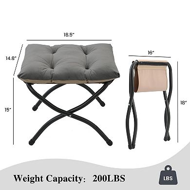 15-inch foldable footrest, portable and extra thick