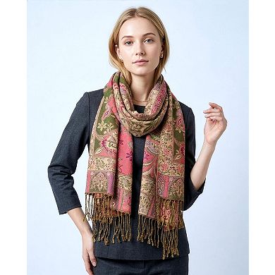 Elegant Paisley Floral Pashmina Shawl Wrap - Boho Rave Festival Travel Everyday Wear