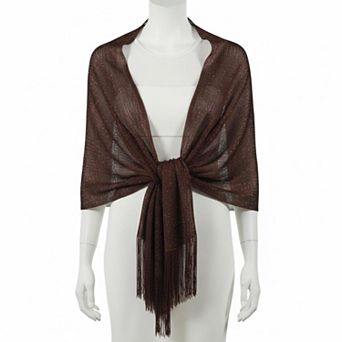 Sparkling Metallic Shawl Wrap for Evening Dresses Wedding Party Formal Events