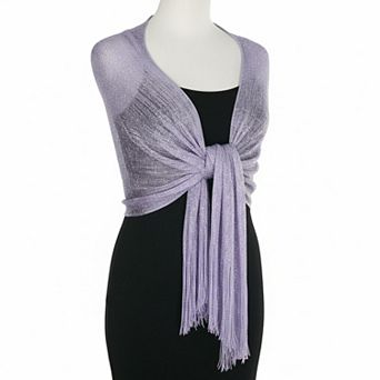 Sparkling Metallic Shawl Wrap for Evening Dresses Wedding Party Formal Events