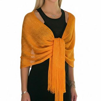 Sparkling Metallic Shawl Wrap for Evening Dresses Wedding Party Formal Events