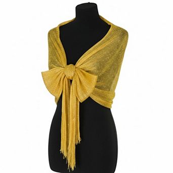 Sparkling Metallic Shawl Wrap for Evening Dresses Wedding Party Formal Events
