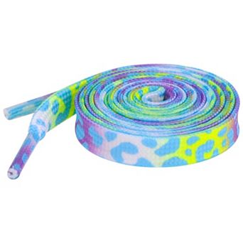 Women's Leopard Shoelaces Tie Dye Gradient for Sports Sneakers 2 Pairs 43.3"