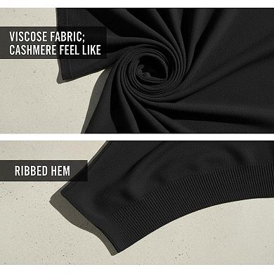 Women's Versatile Knitted Shawl Scarf Poncho Sweater Buttons Lightweight Spring Summer Fall Wraps