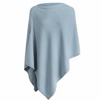 Women's Versatile Knitted Shawl Scarf Poncho Sweater Buttons Lightweight Spring Summer Fall Wraps