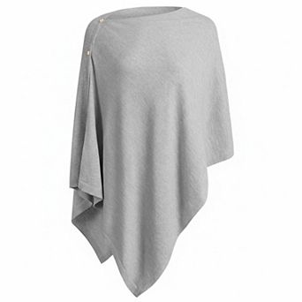 Women's Versatile Knitted Shawl Scarf Poncho Sweater Buttons Lightweight Spring Summer Fall Wraps