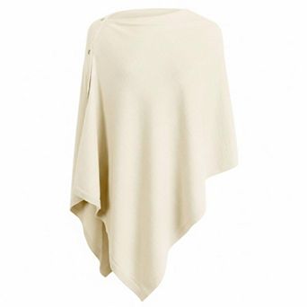 Women's Versatile Knitted Shawl Scarf Poncho Sweater Buttons Lightweight Spring Summer Fall Wraps
