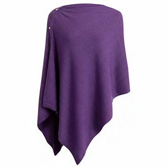 Women's Versatile Knitted Shawl Scarf Poncho Sweater Buttons Lightweight Spring Summer Fall Wraps